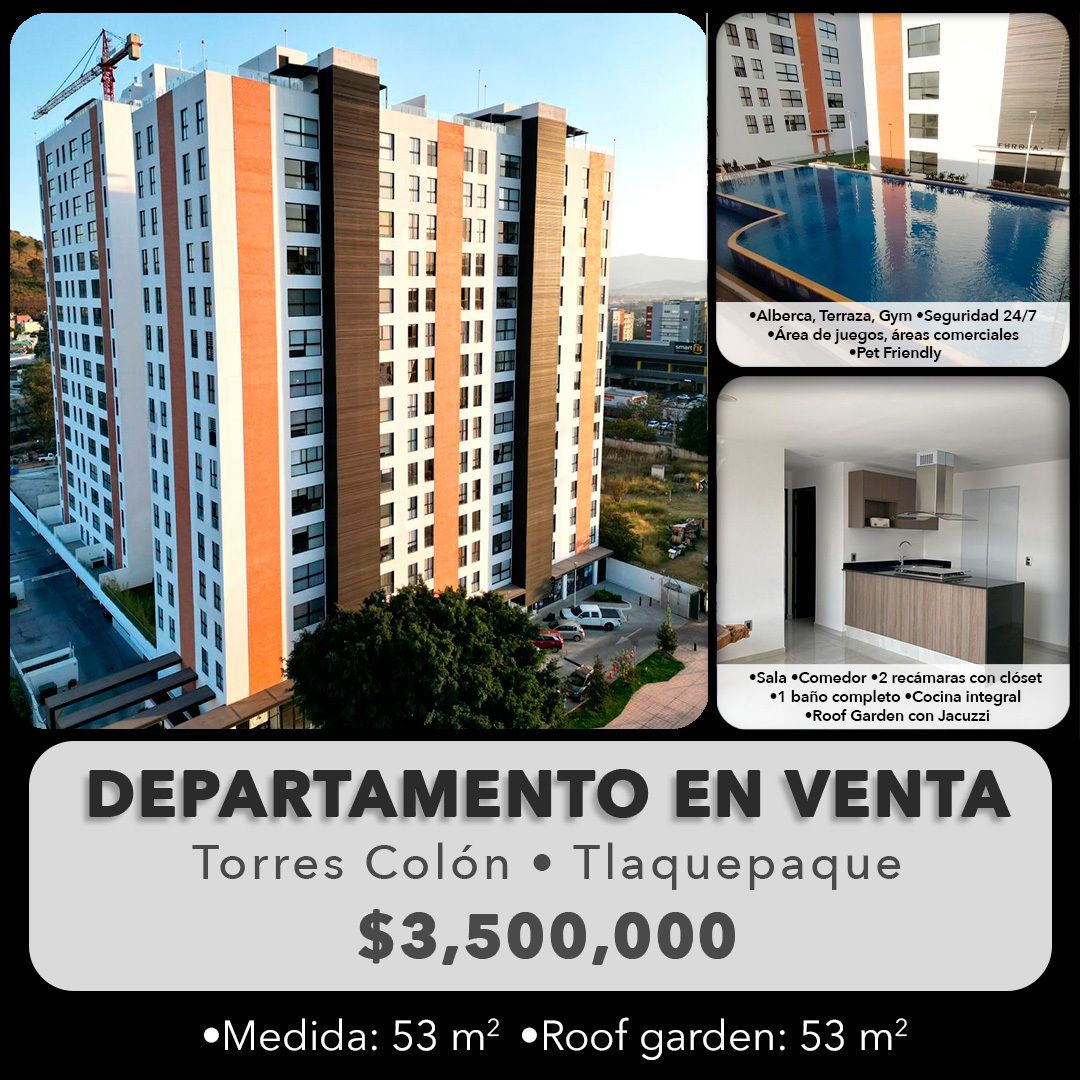 Departamento en venta en Torres Colón, Tlaquepaque, foto 1 de 23