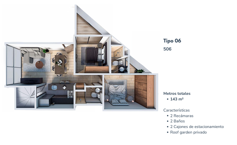 9 de 9: Diseño del Pent-House 506