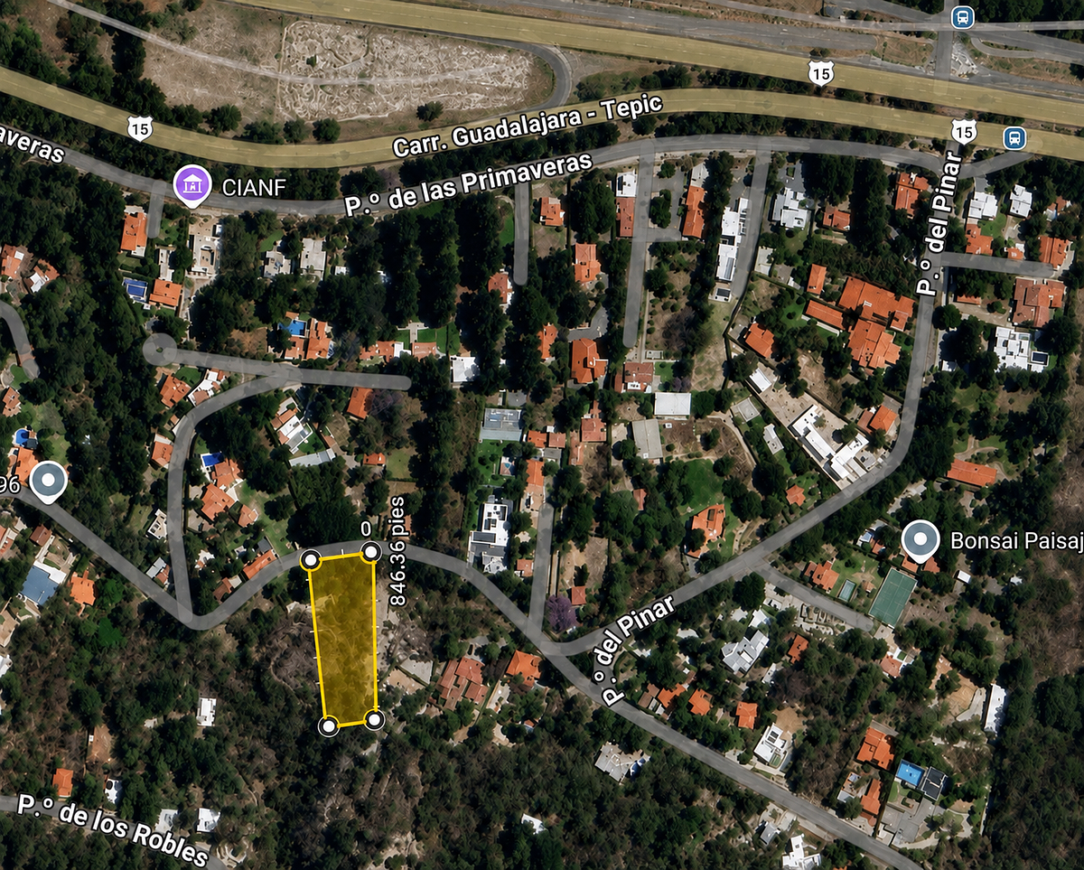 LAND FOR SALE IN RESIDENTIAL FRACC. PINAR DE LA VENTA., photo 1 of 4