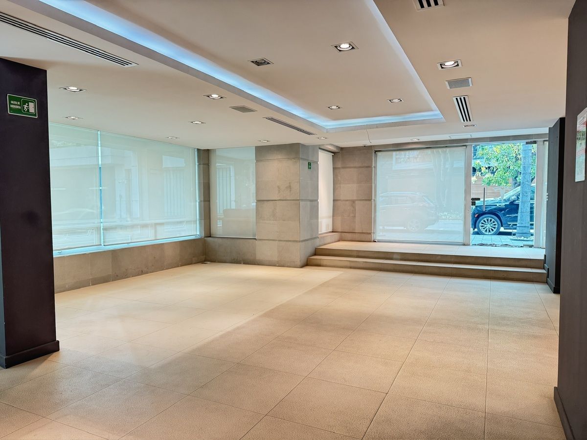 5 de 13: otro ángulo del espacio abierto. Puerta de acceso desde la c