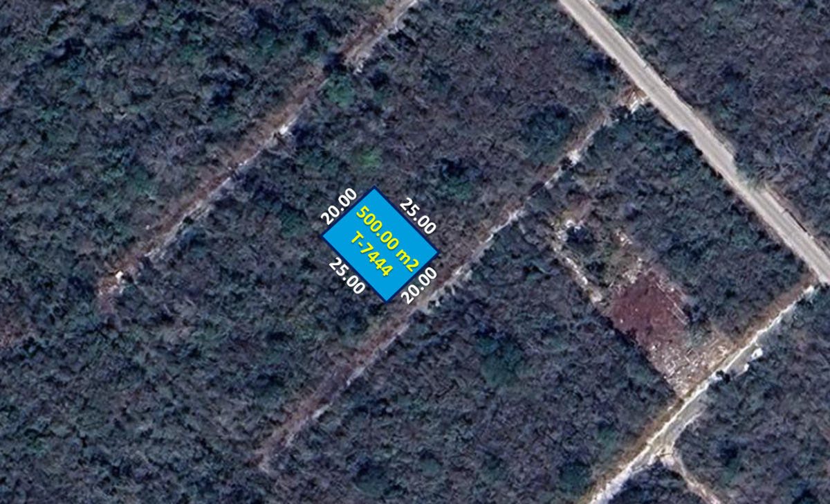 Terreno de 500 m2 por la Carretera Mérida-Chicxulub Puerto Conkal