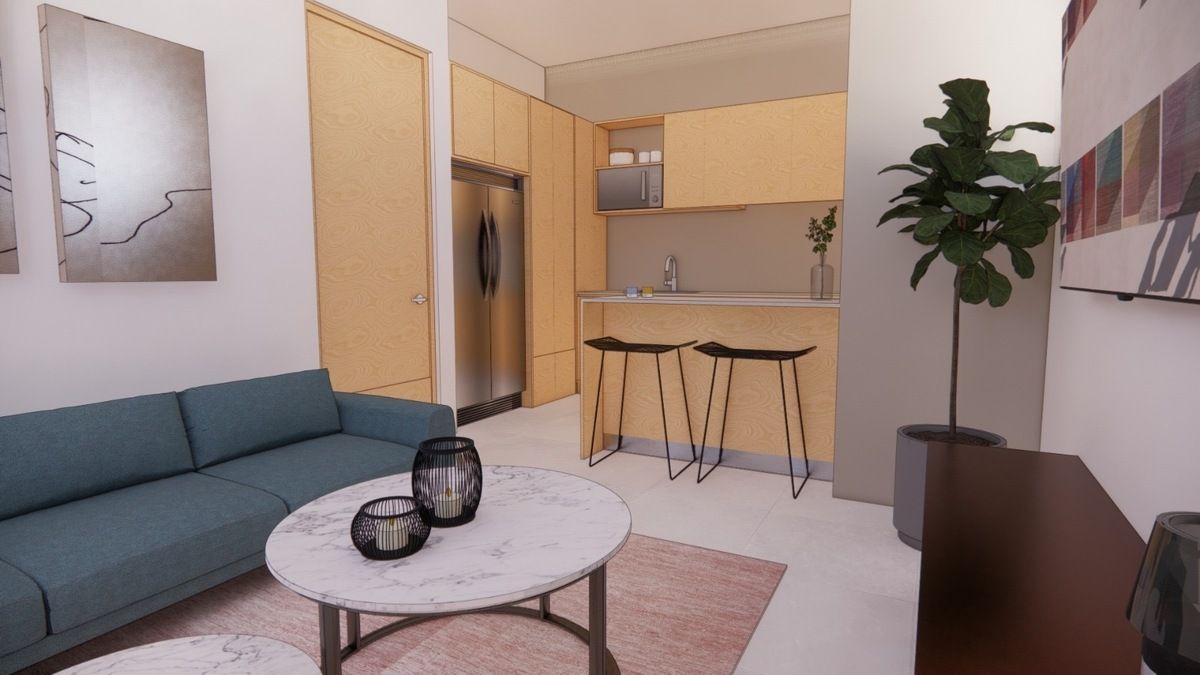 9 of 16: Render sala cocina