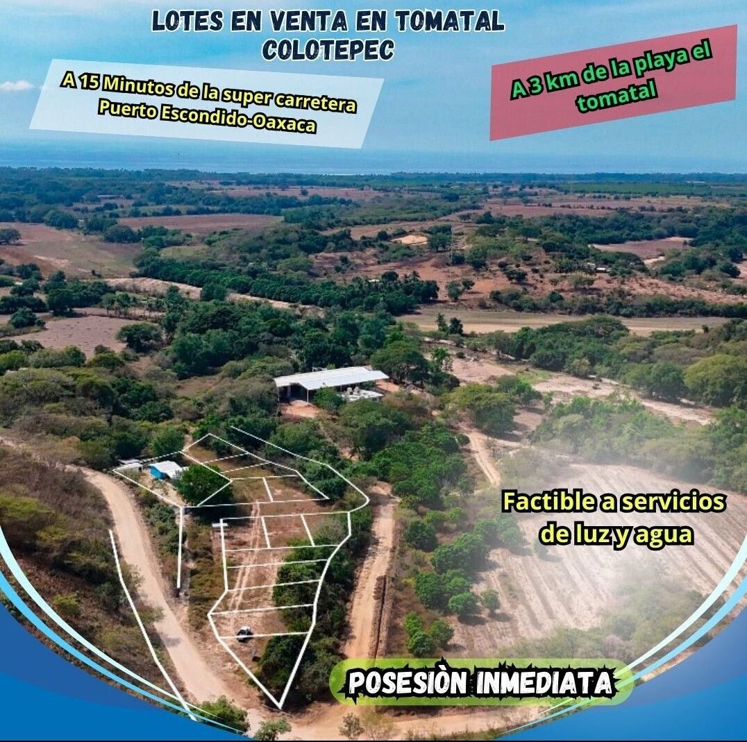 TERRENOS VENTA EN TOMATAL A 15 MIN SUPER CARRETERA PUERTO ESCONDIDO -OAXACA - foto 1