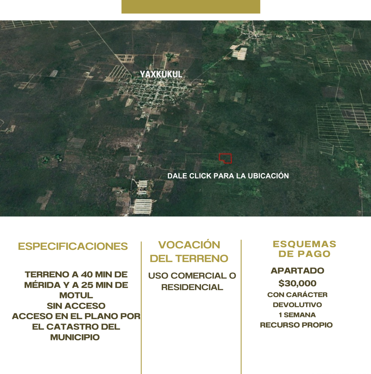Terreno de inversión o desarrollo en Yaxkukul - foto 2