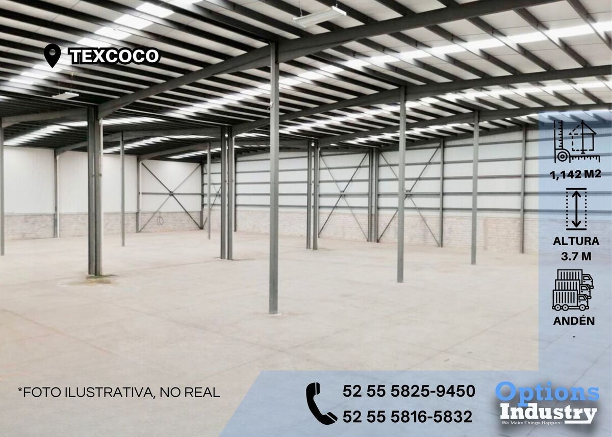 1 de 3: Alquiler de inmueble industrial en Texcoco