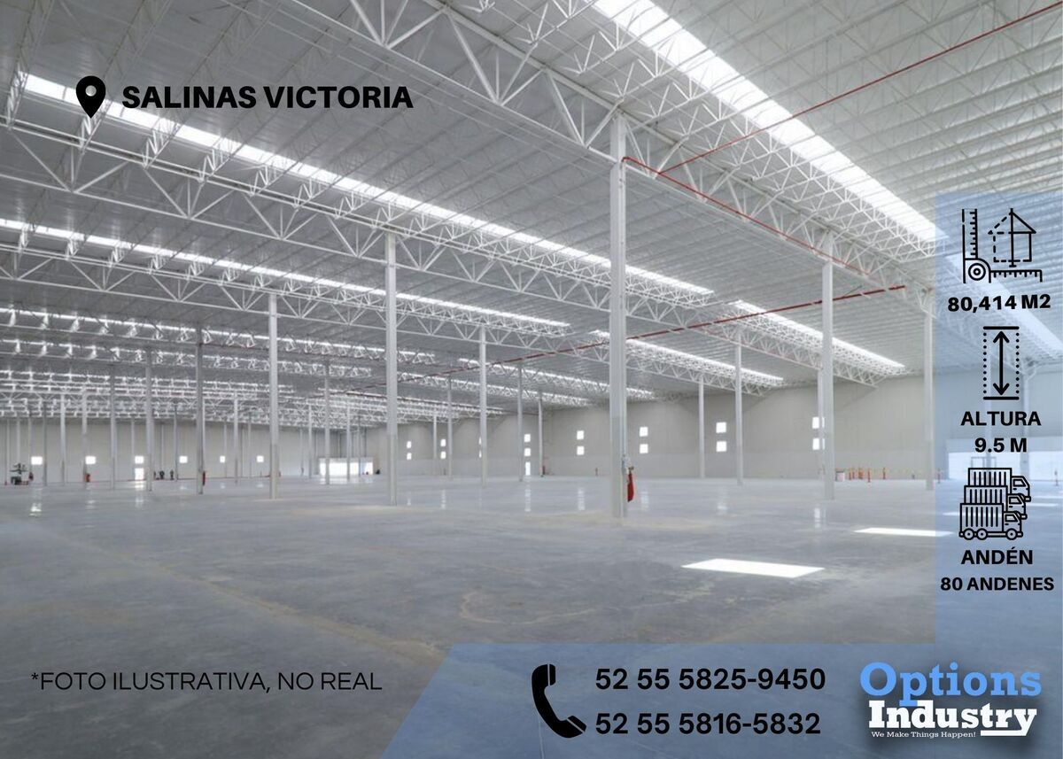 1 de 3: Espacio industrial en renta en Salinas Victoria