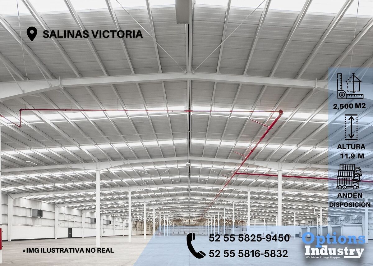 1 de 3: Renta en Salinas Victoria nave industrial
