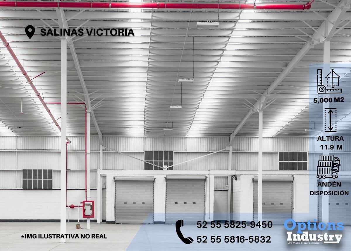 1 de 3: Renta en Salinas Victoria nave industrial