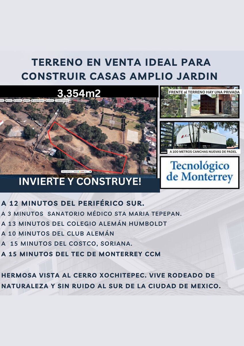 1 de 12: TERRENO BARDEADO ideal  construir casas con amplio jardin