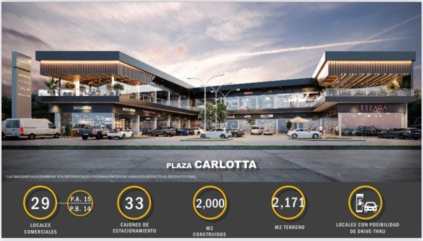 Venta de locales en Plaza Carlota al Sur