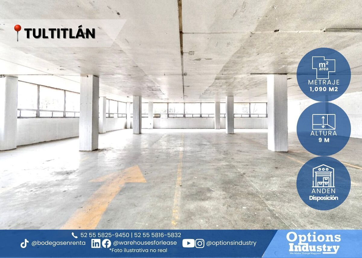 1 de 3: Bodega industrial en renta en Tultitlán
