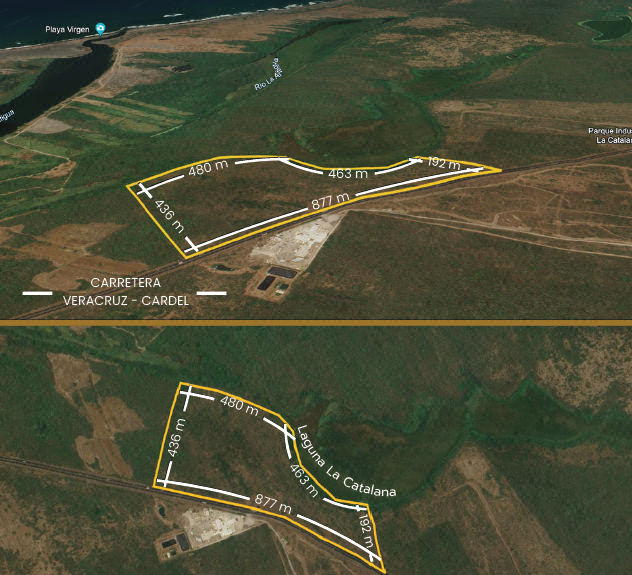 VENTA 28 hectáreas Carretera Veracruz-Cardel IDEAL PARA DESARROLLO INDUSTRIAL
