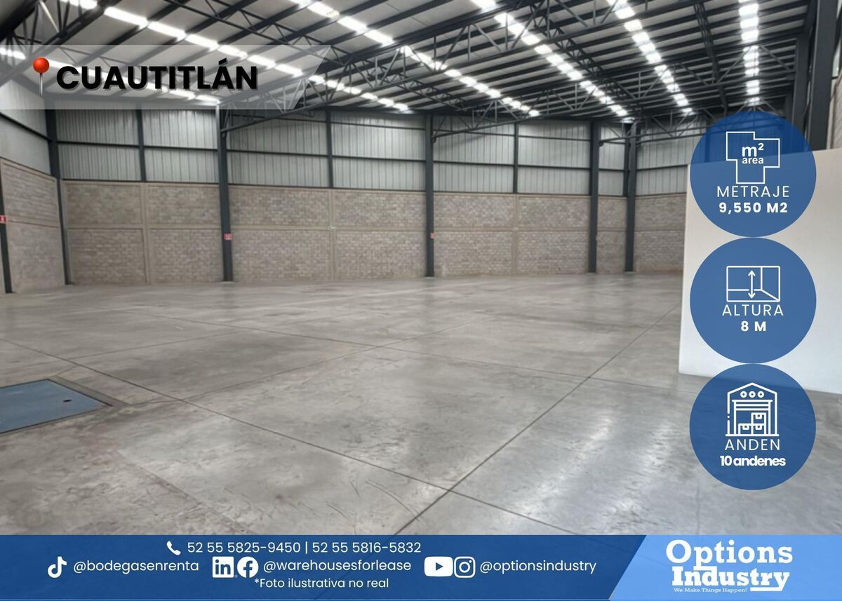 1 de 3: Parque industrial en renta en Cuautitlán