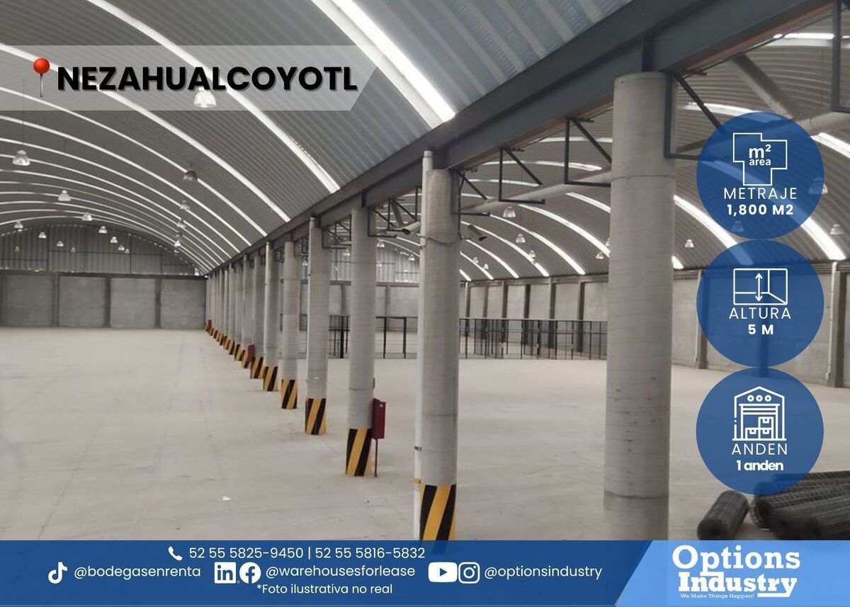 1 de 3: Renta de nave en Nezahualcóyotl