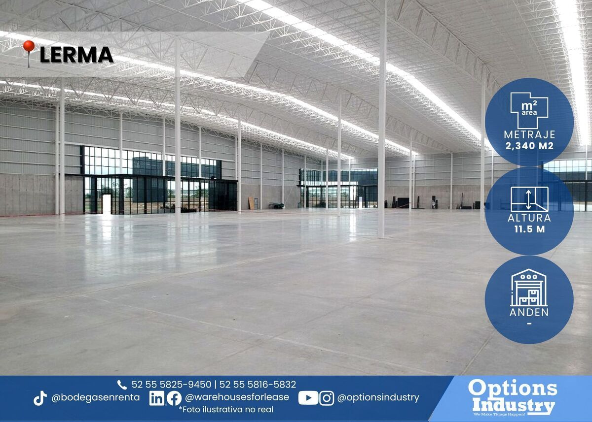 1 de 3: Espacio en renta en parque industrial Lerma