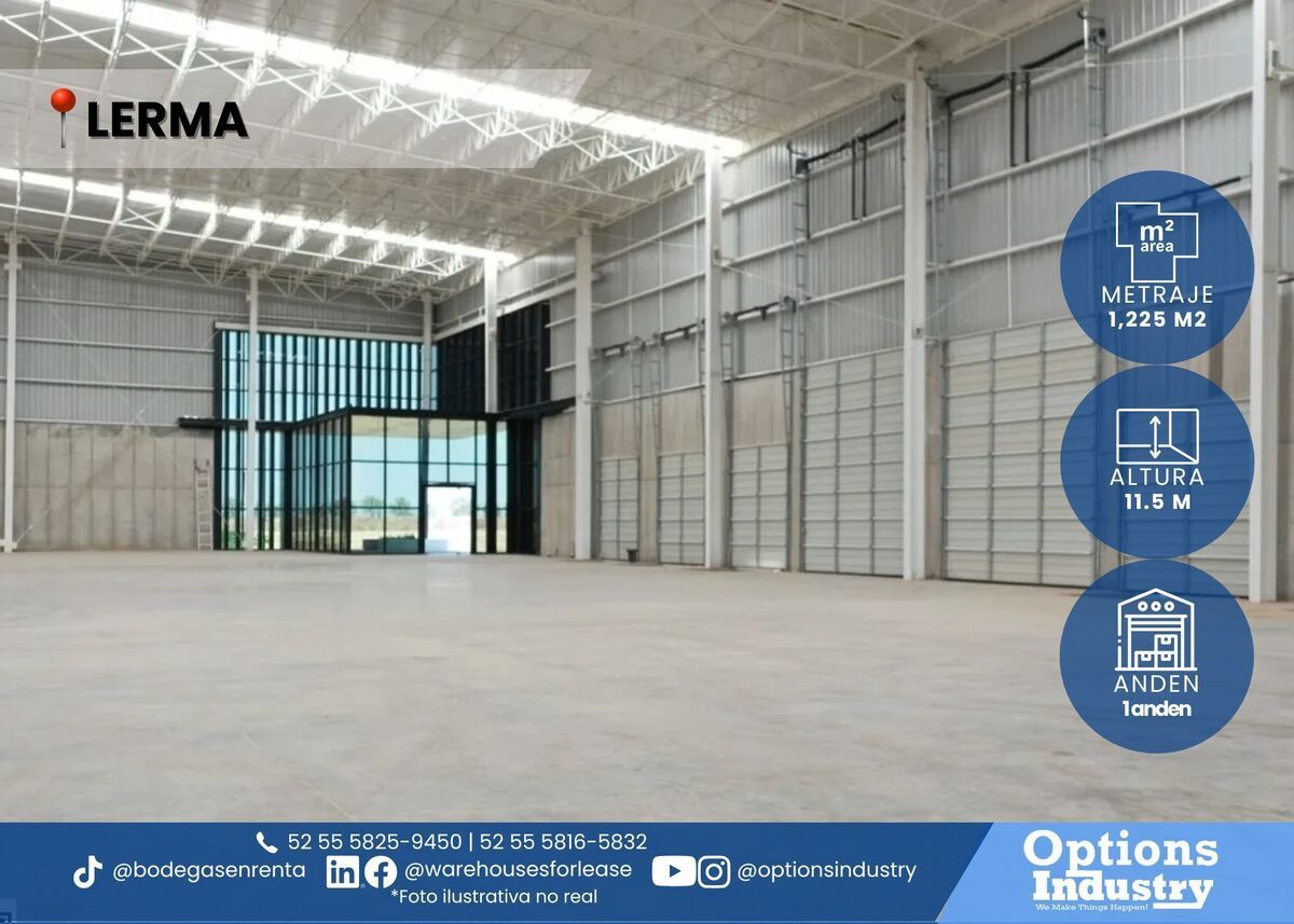 1 de 3: Espacio en renta en parque industrial Lerma