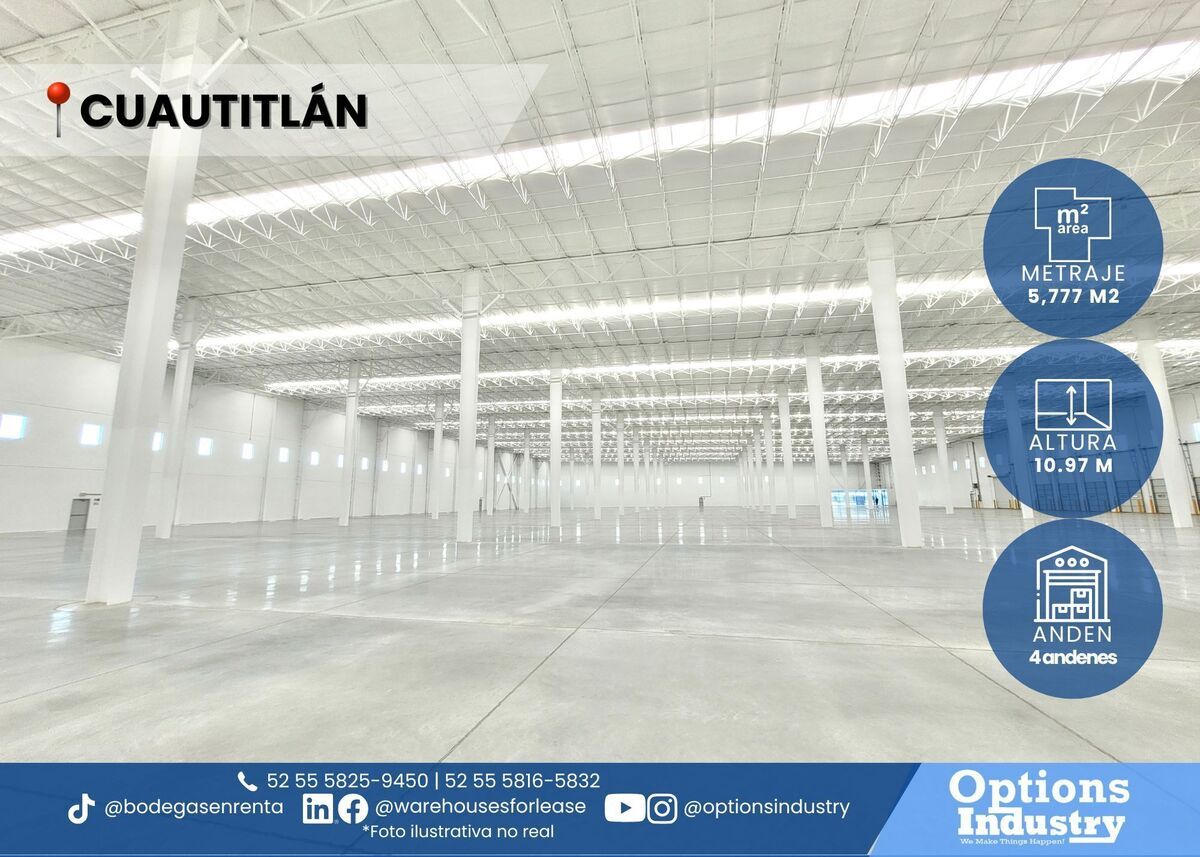1 de 3: Nave industrial en Cuautitlán en renta