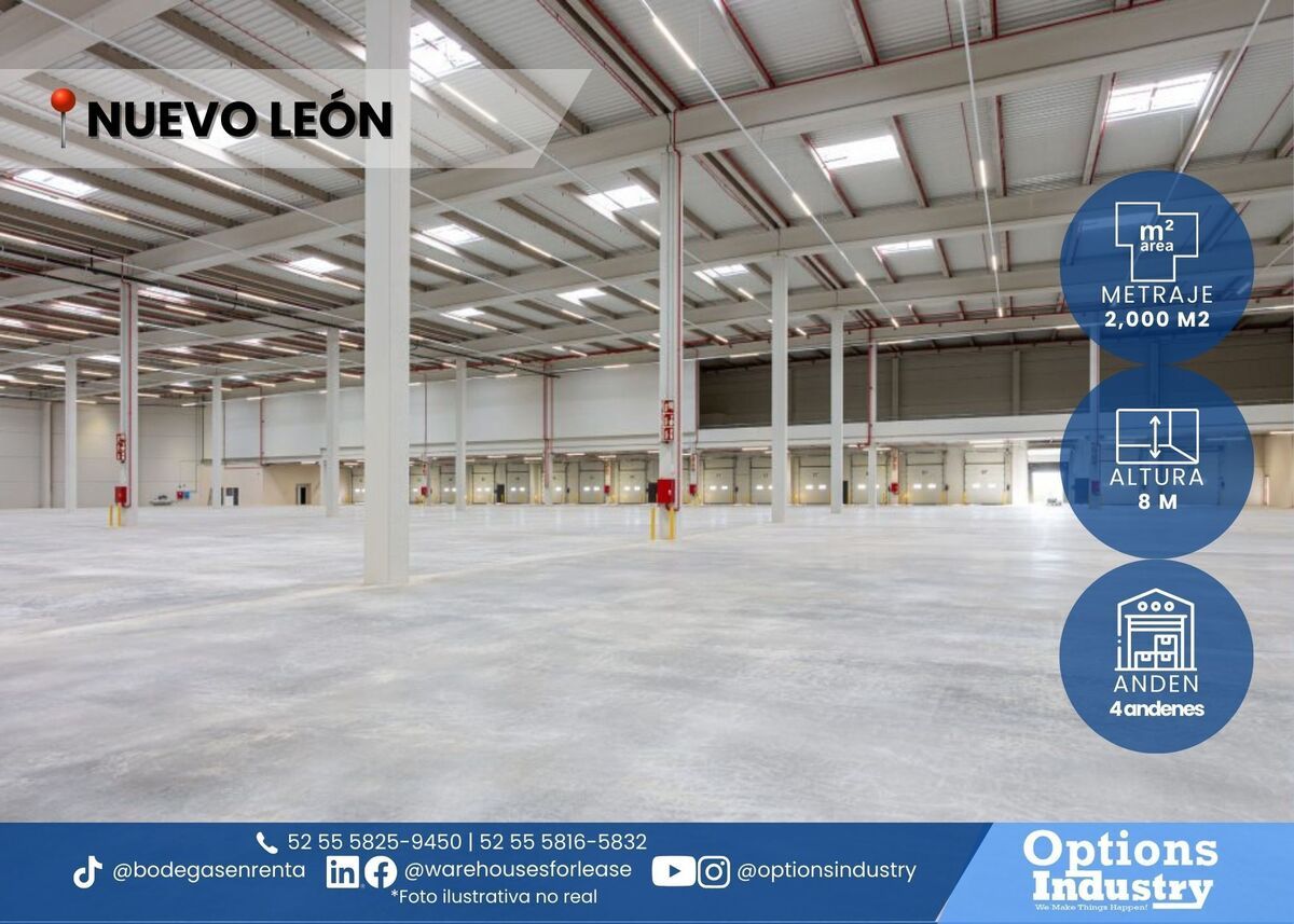 1 de 3: Espacio industrial en renta en Monterrey