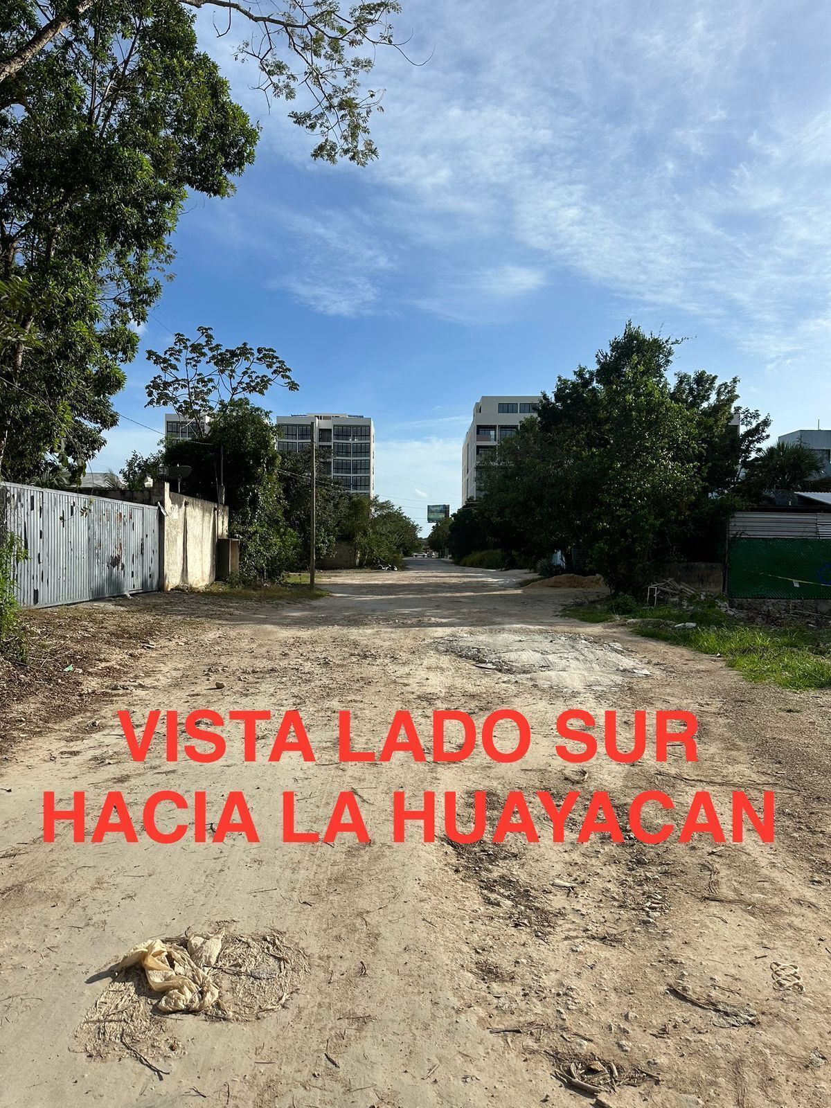 Vista lado sur hacia avenida Huayacan