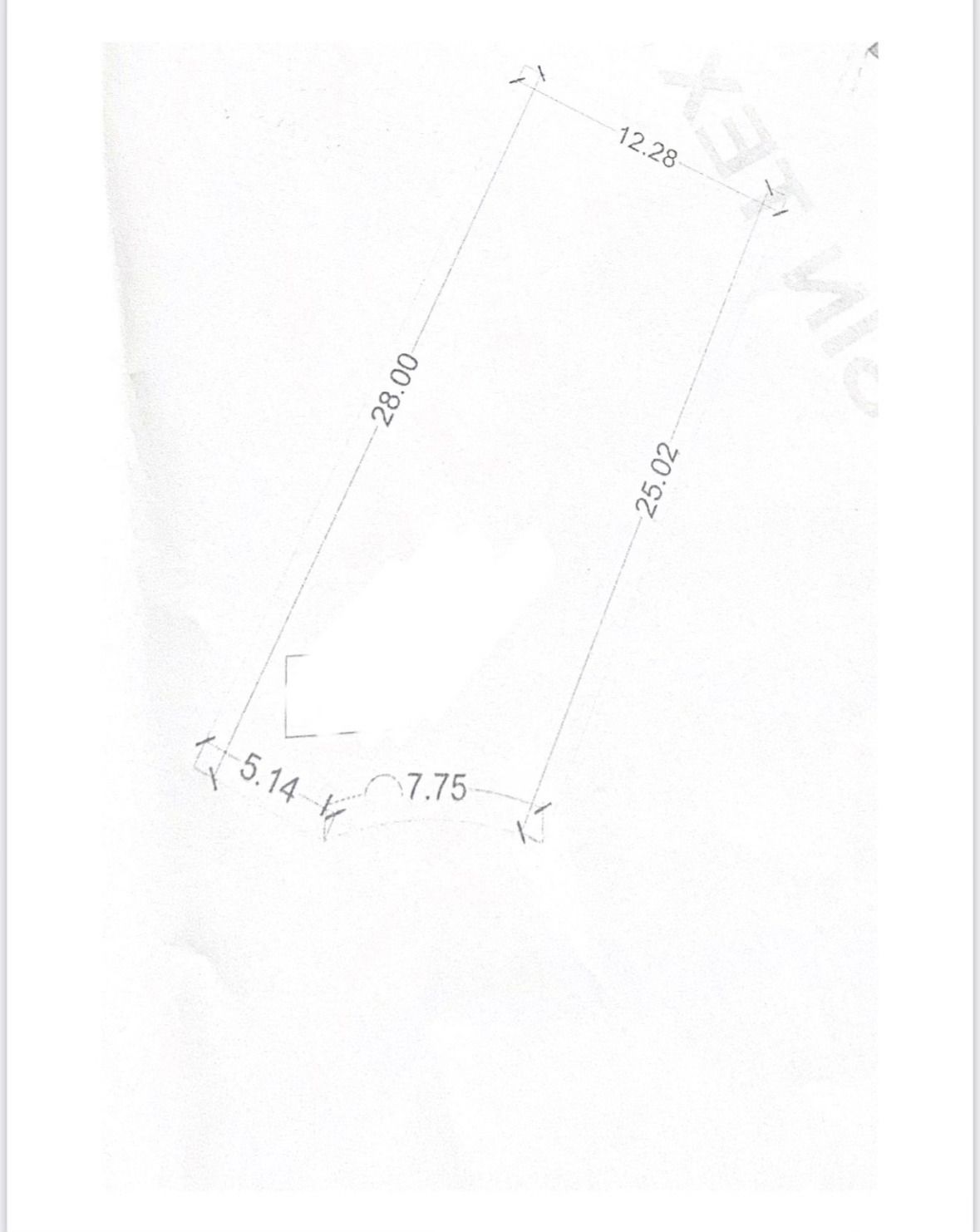 4 de 34: Plano del terreno con las medidas correspondientes