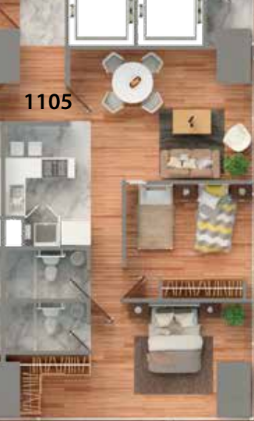 4 de 14: Diseño del Departamento 1105