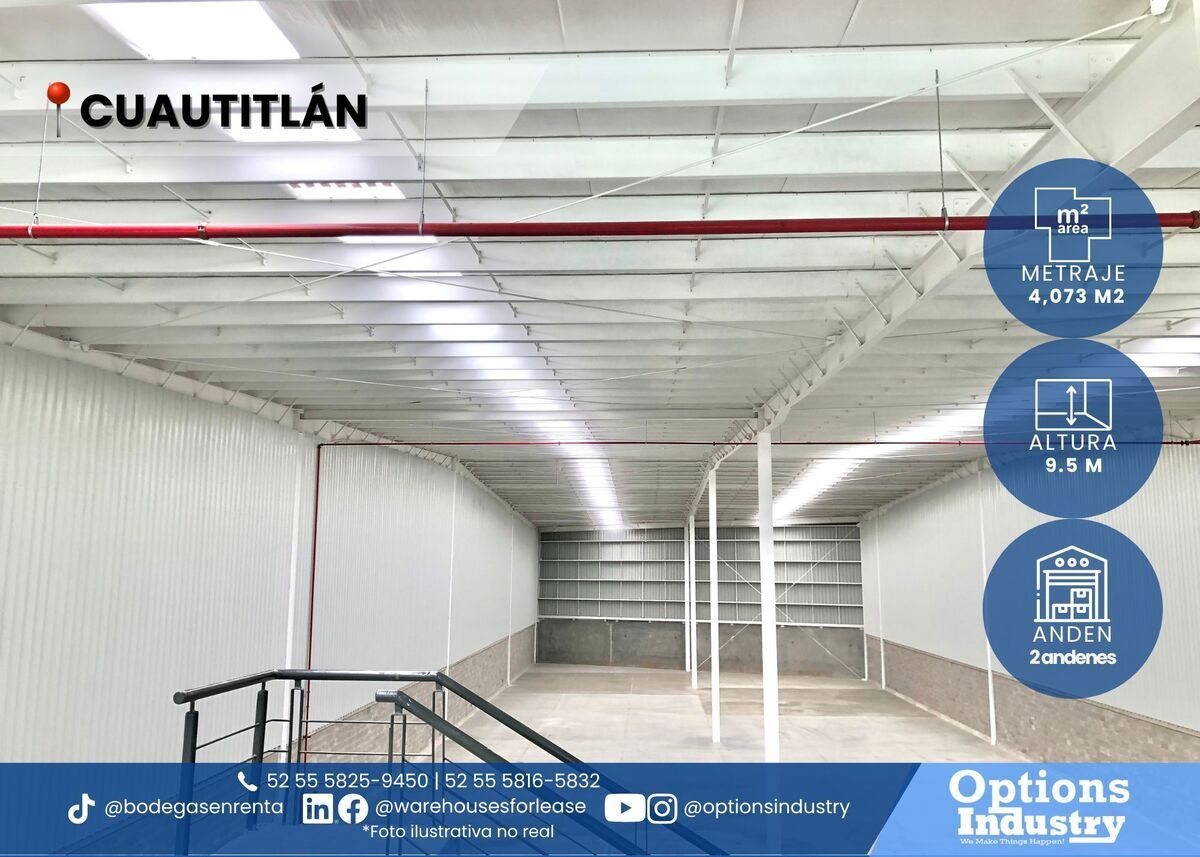 1 de 3: Renta de espacio industrial en Cuautitlán
