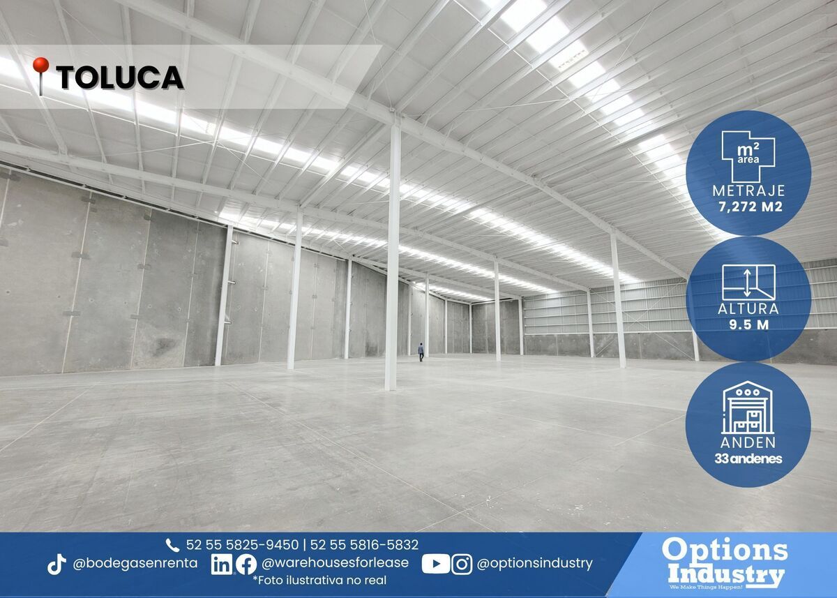 1 de 3: Nave industrial en renta  en Toluca