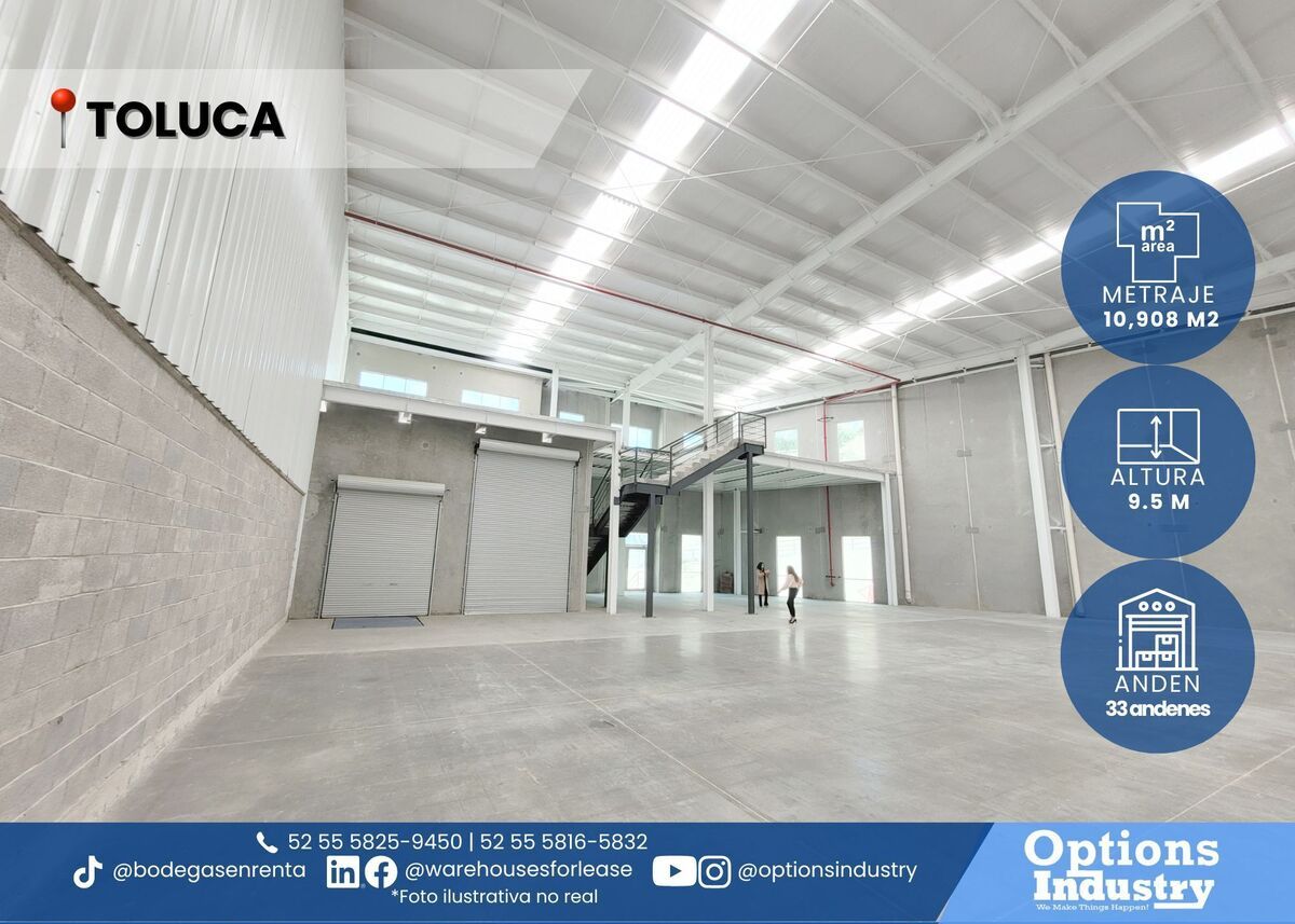 1 de 3: Nave industrial en renta  en Toluca