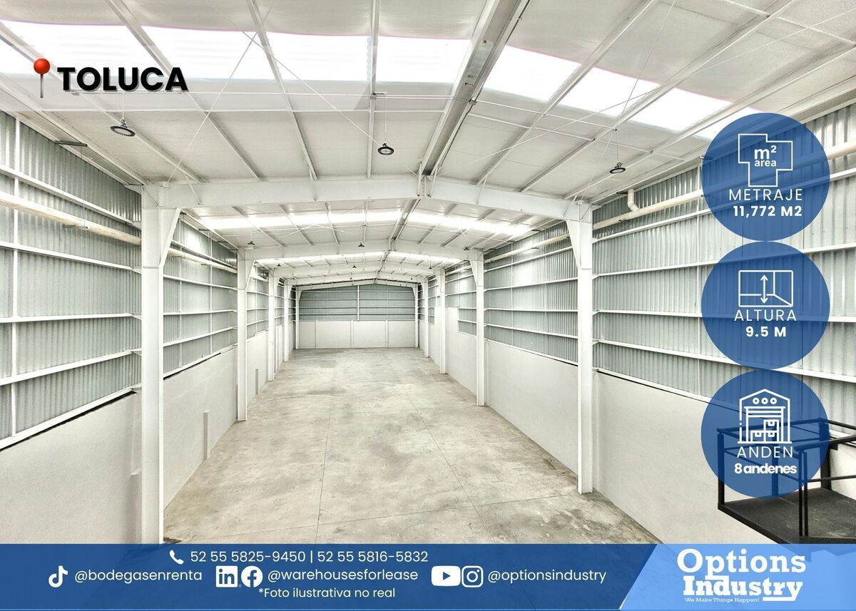 1 of 3: Nave industrial en renta  en Toluca