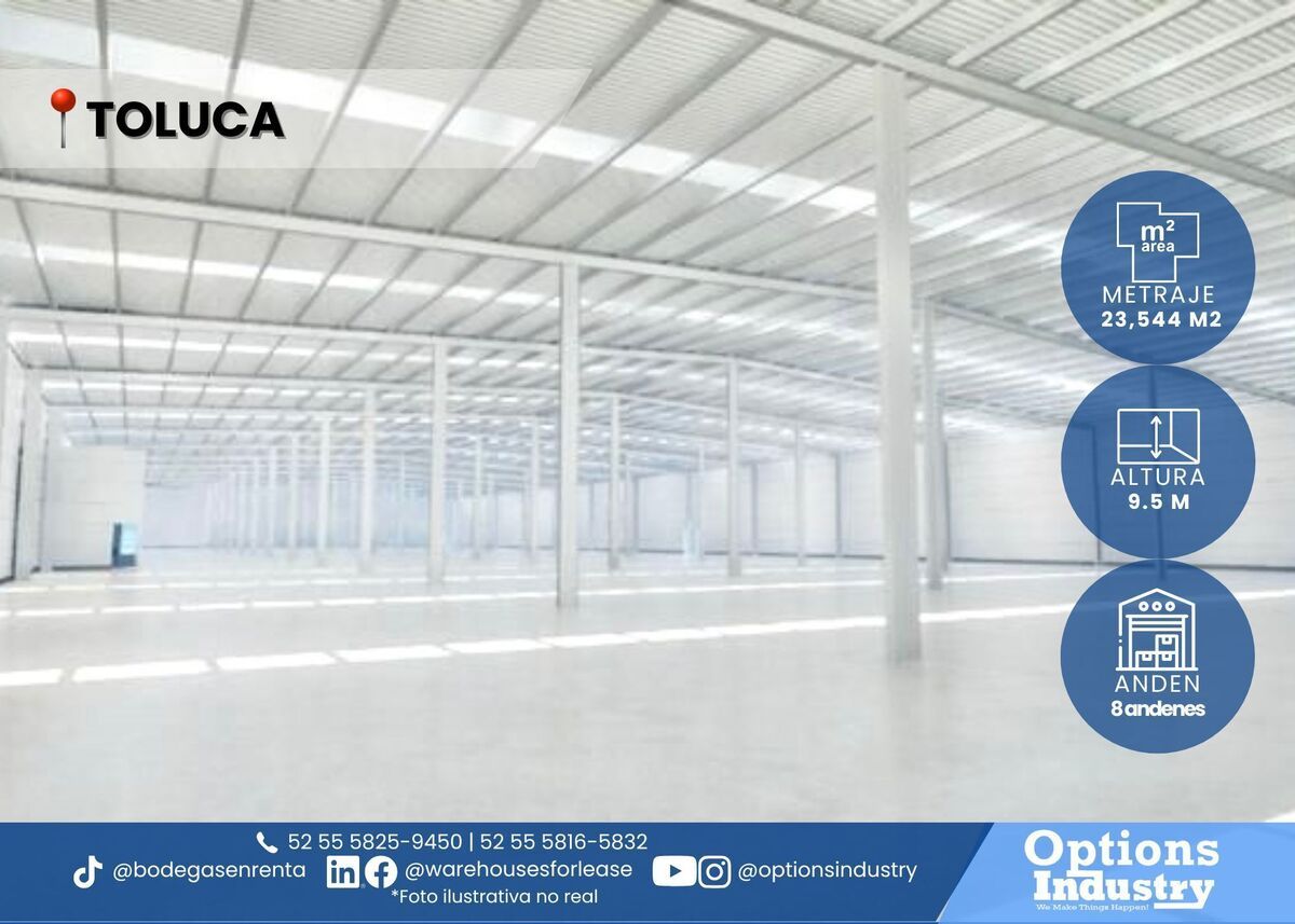 1 de 3: Nave industrial en renta  en Toluca