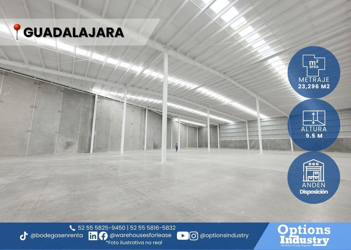 1 de 3: Arrendamiento de nave industrial en Gdl