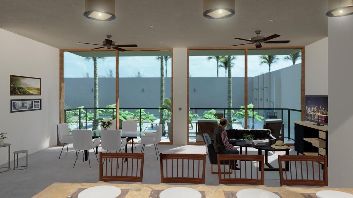 3 de 37: SALA COMEDOR DESDE COCINA RENDER