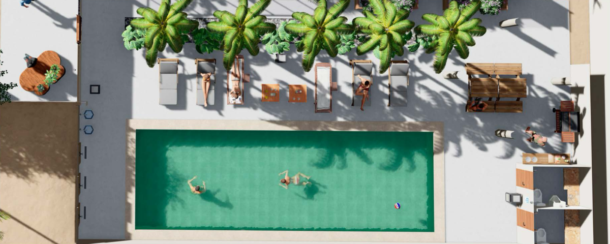 17 de 37: VISTA AEREA PISCINA RENDER