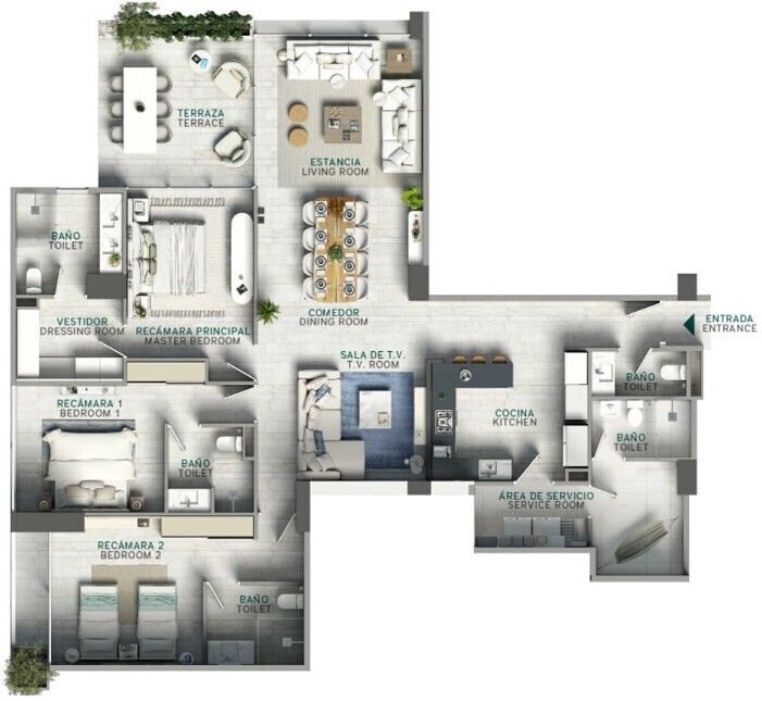 40 de 42: • 3 RECÁMARAS PLUS
• 199 M2
Torre A2