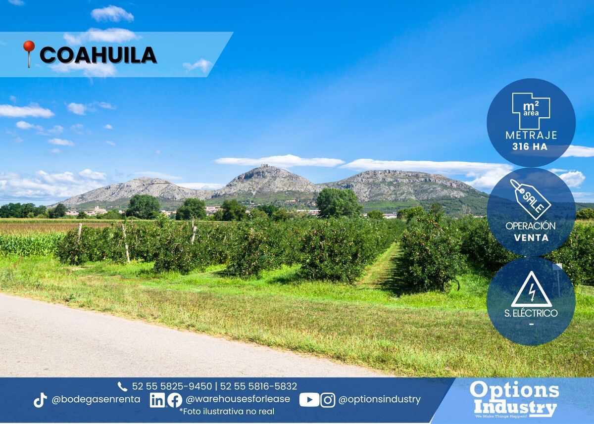 1 de 3: Terreno industrial en venta ubicado en Coahuila