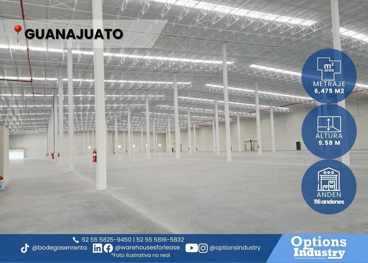1 de 3: Renta de nave industrial en Guanajuato