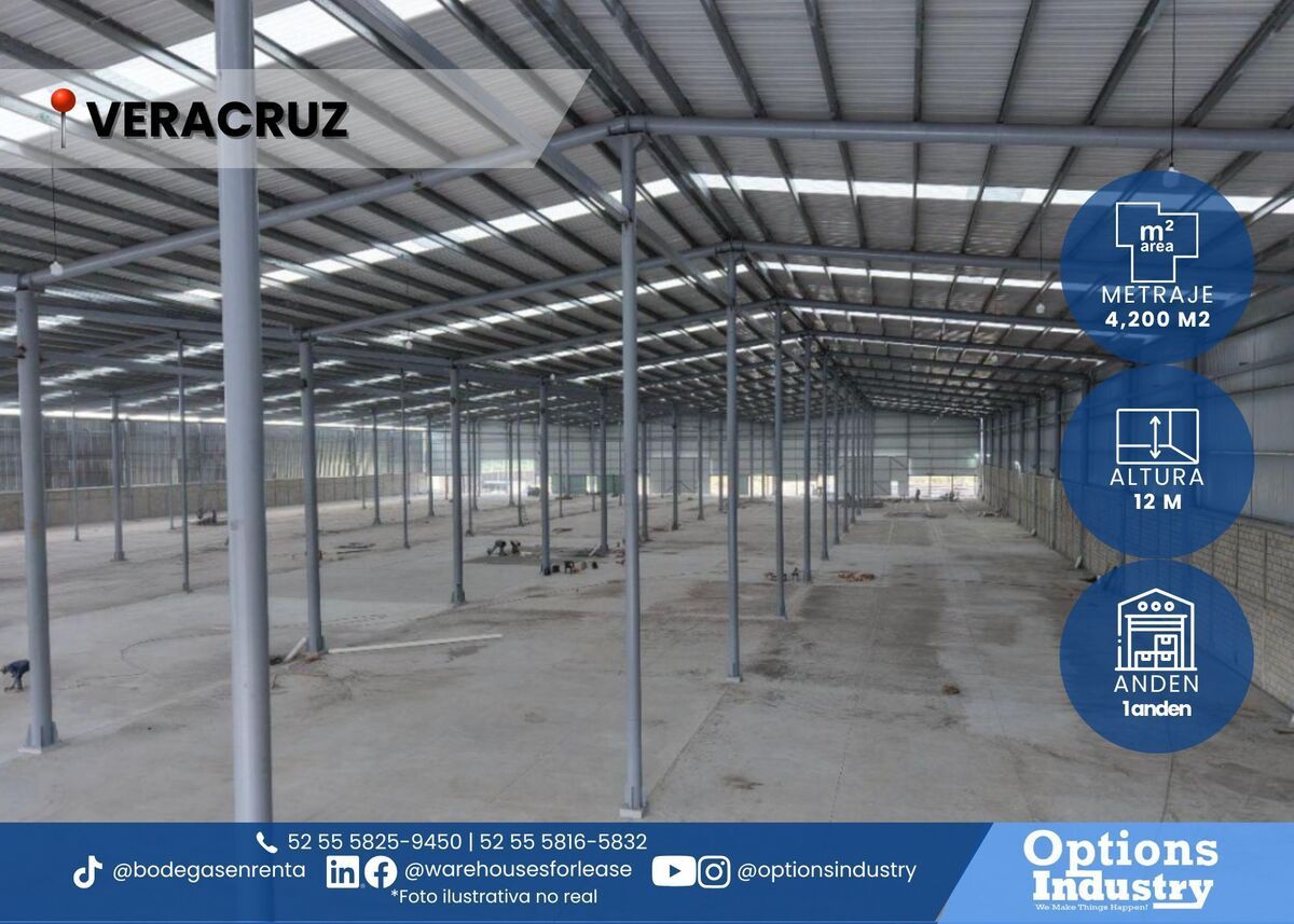 1 de 3: Renta de nave industrial en Veracruz
