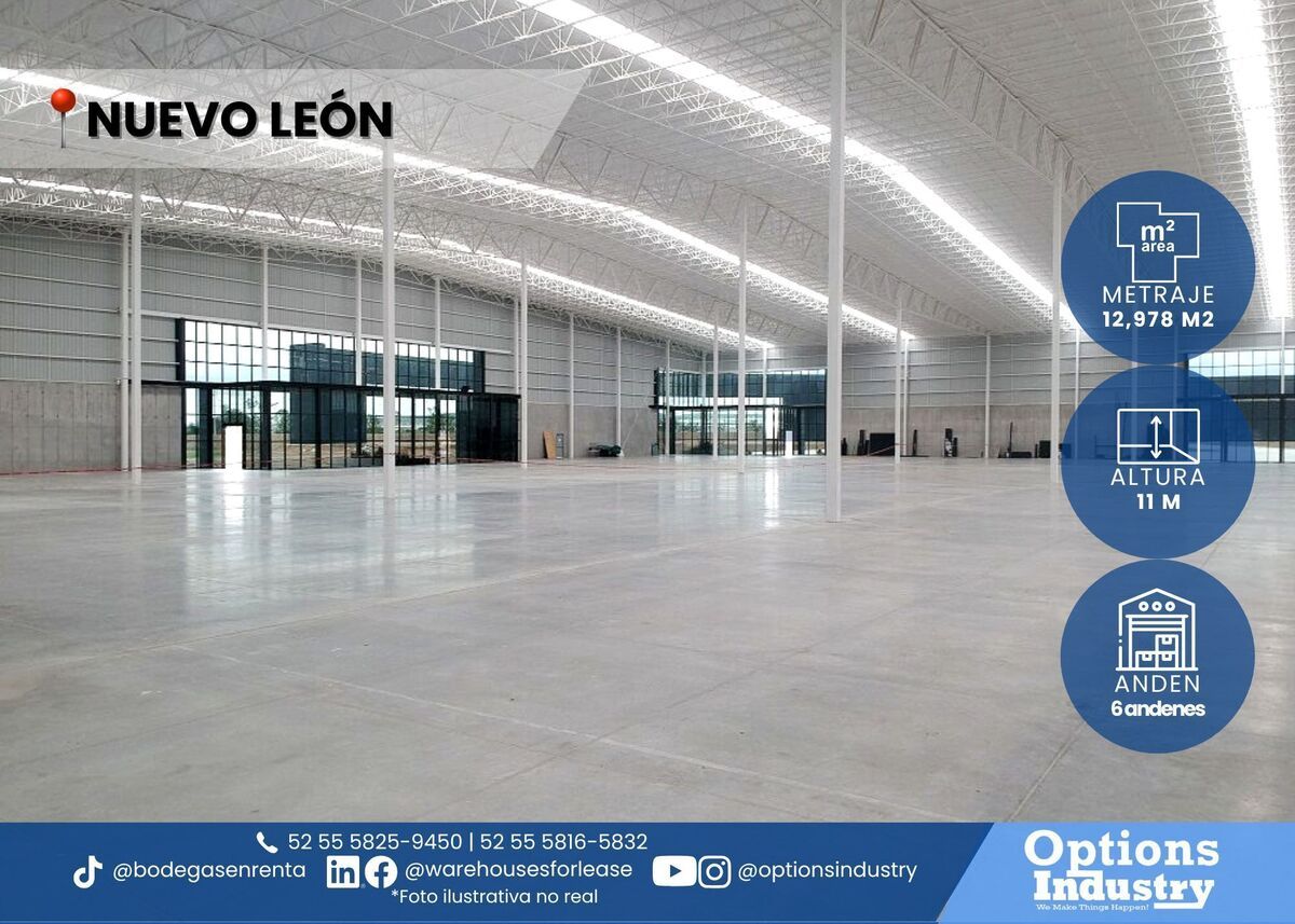 1 de 3: Oportunidad de renta de nave en Nuevo León