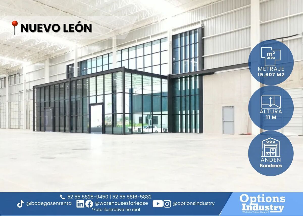 1 de 3: Oportunidad de renta de nave en Nuevo León