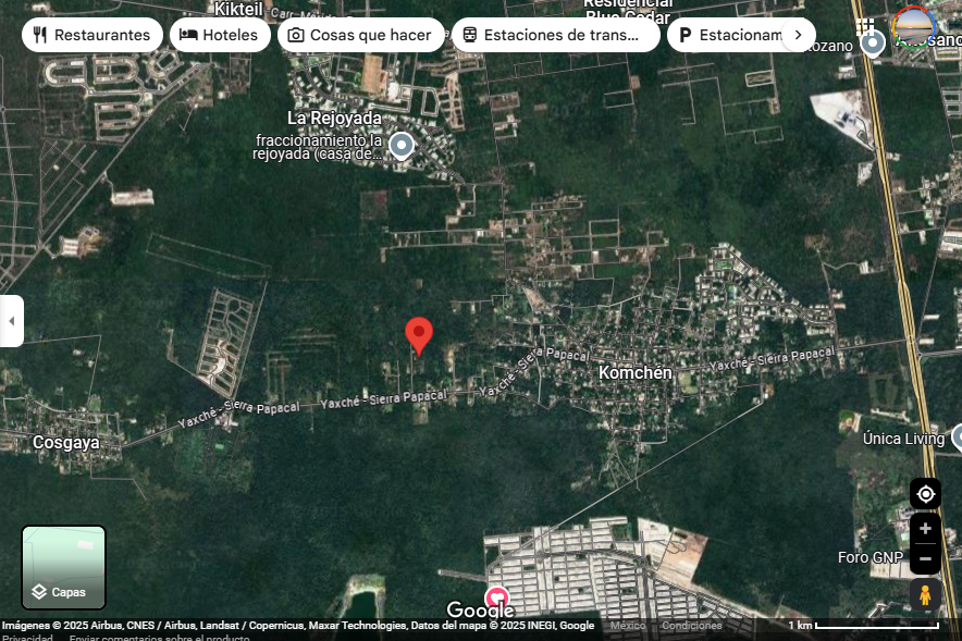 1 de 8: Ubicación terreno en Komchen