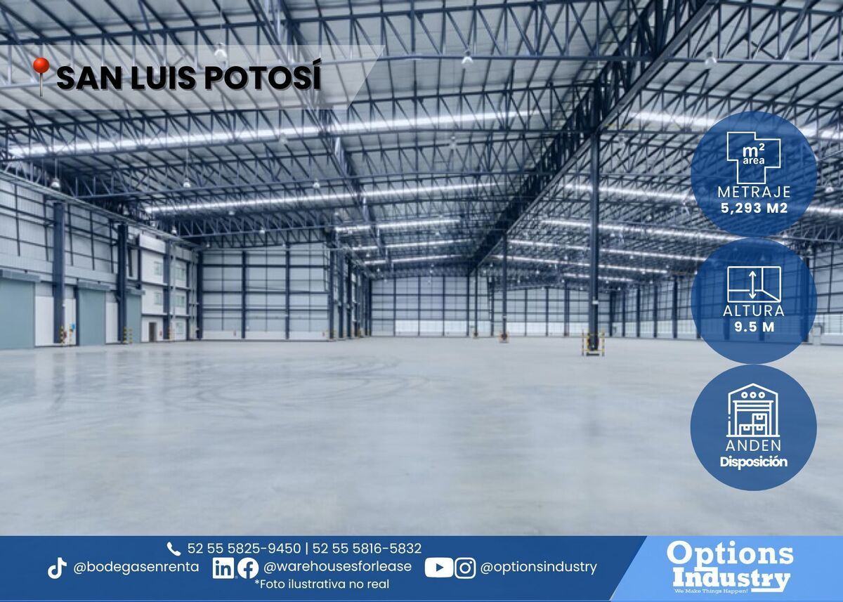 1 de 3: Renta de nave industrial en San Luis Potosi