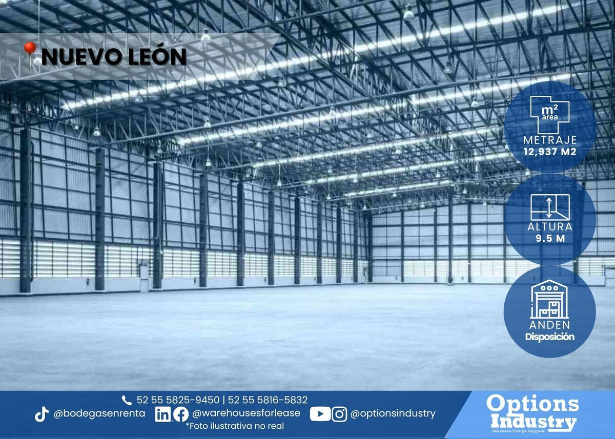 1 de 3: Espacio industrial en renta en Nuevo León