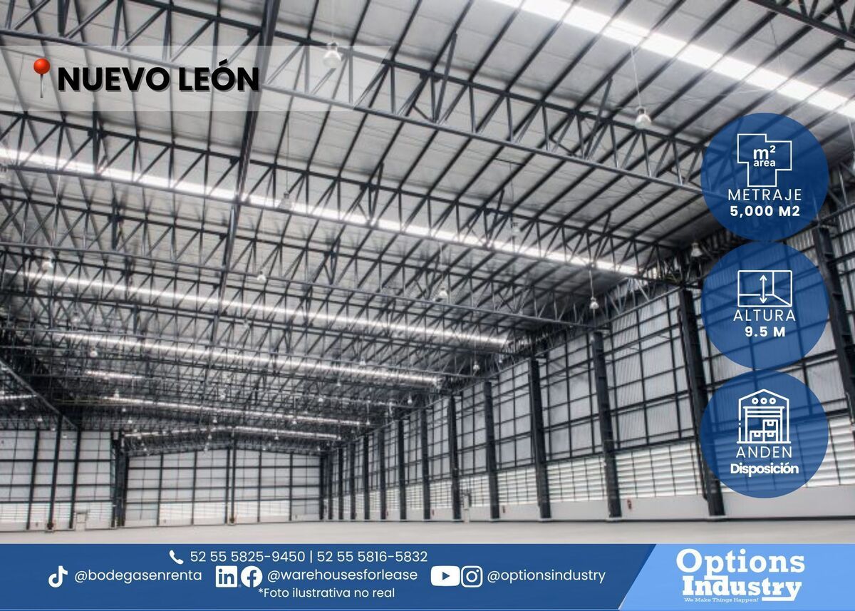 1 de 3: Espacio industrial en renta en Nuevo León
