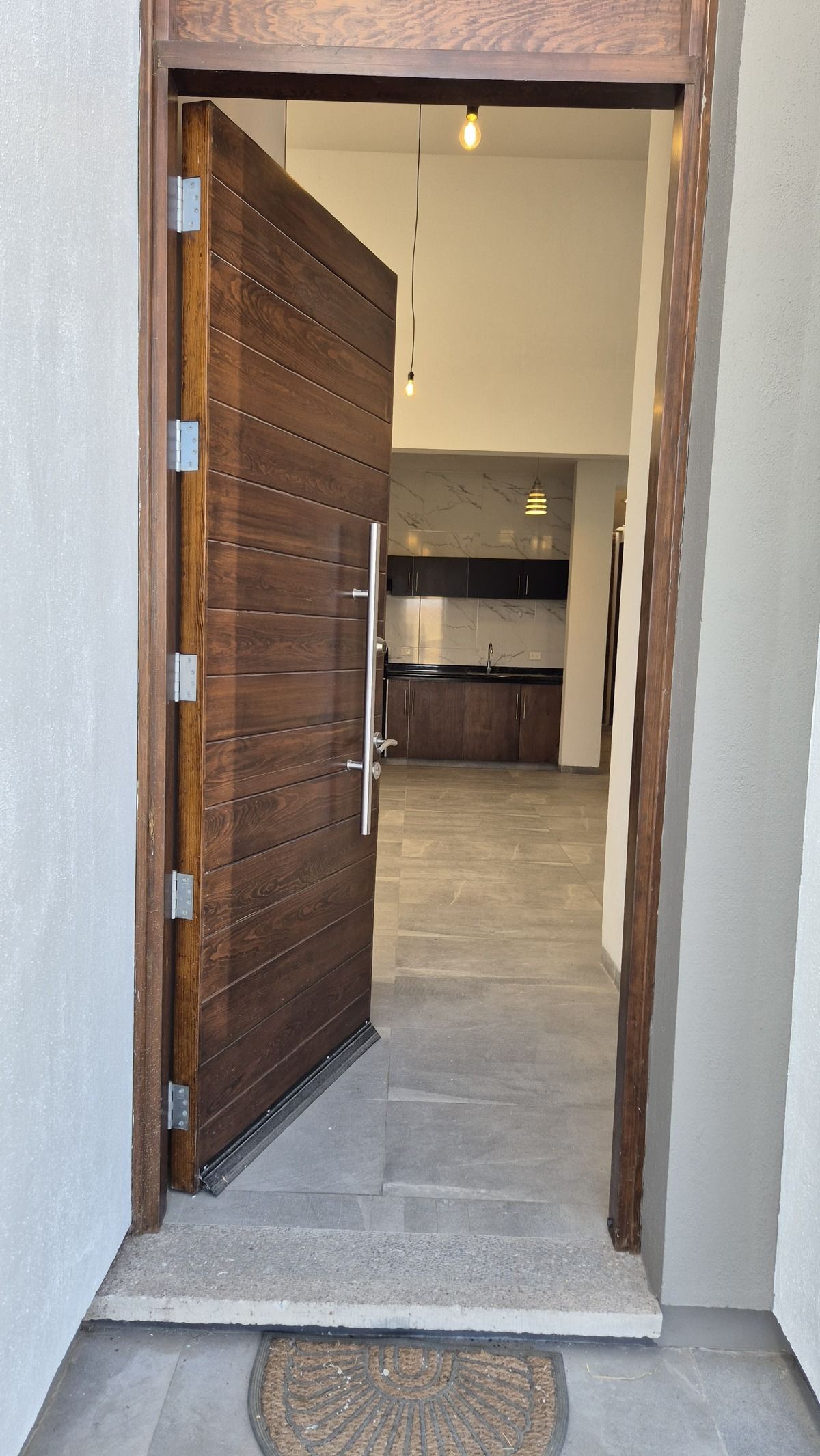 Puerta de entrada con chapa de seguridad