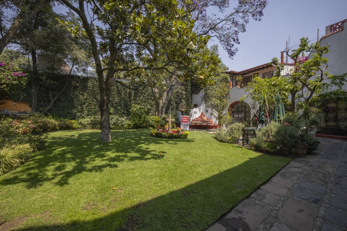 Jardín arbolado