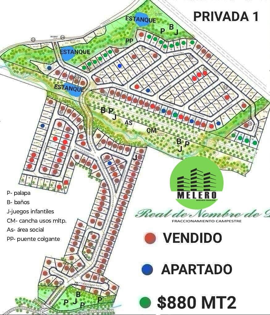 Terrenos en Venta en Fracc. Real de Nombre de Dios