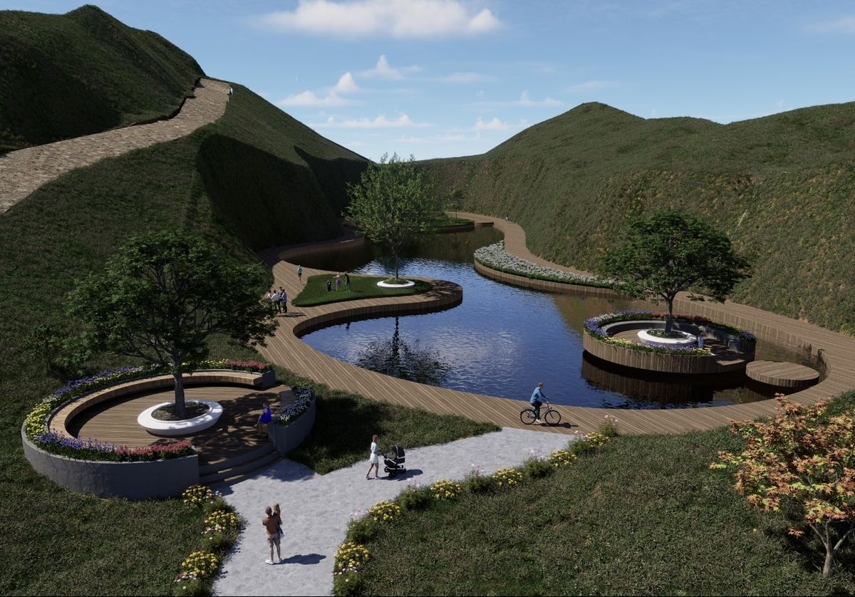 5 of 50: Render lago