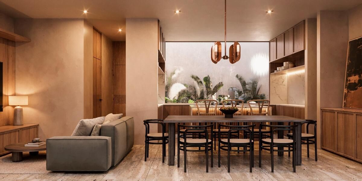 1 de 3: Sala y Comedor Modelo 2 Residencial Ki 68