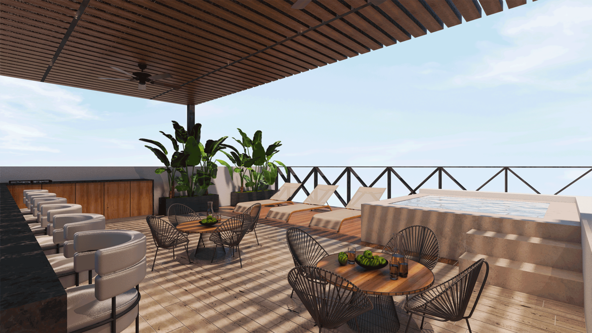 4 de 9: Terraza con jacuzzi amenidades