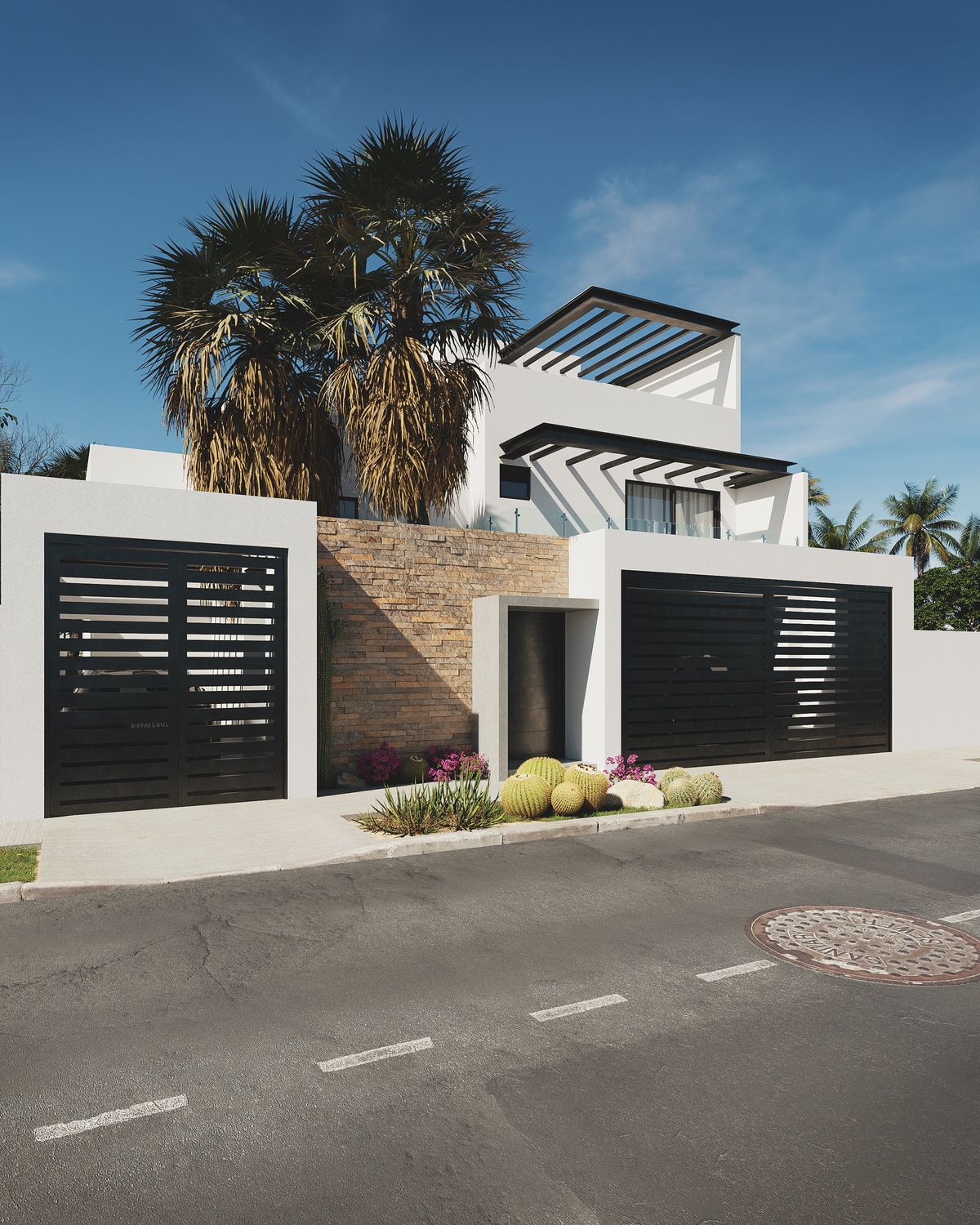 1 de 24: Render Fachada Principal.